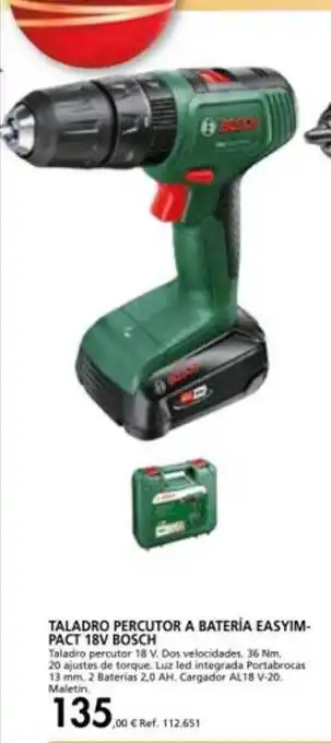Coferdroza Taladro percutor a batería easyim-pact 18v bosch oferta