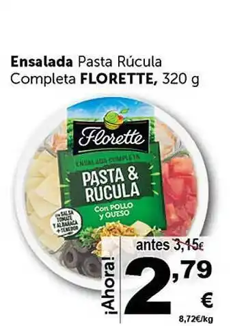 Masymas Ensalada pasta rúcula compela florette oferta