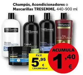 Champús, acondicionadores o mascarillas tresemme