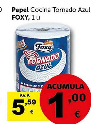Masymas Papel cocina tornado azul foxy oferta