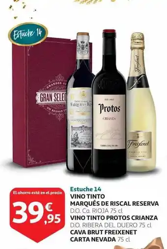 Alcampo Vino tinto marqués de riscal reserva vino tinto protos crianza cava brut freixenet carta nevada oferta