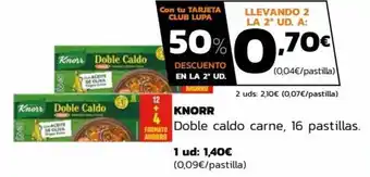 Supermercados Lupa Knorr Doble caldo carne 16 pastllas oferta