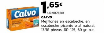 Supermercados Lupa Calvo Mejillones en escabeche oferta