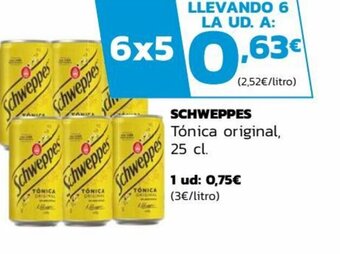 Schweppes Tónica original 25 cl.
