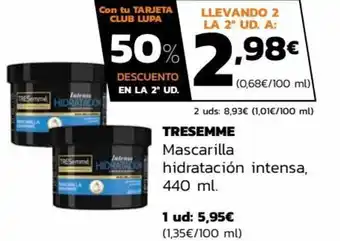 Supermercados Lupa Tresemme Mascarilla oferta