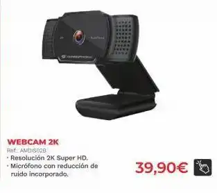 Y webcam 2k ref: amdis028 resolución 2k super hd. - micrófono con reducción de ruido incorporado. 39,90€