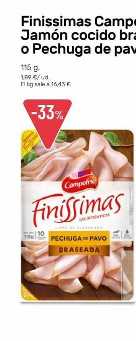 AhorraMas Pechuga de pavo braseada campofrío oferta