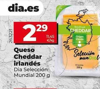 Dia Queso cheddar irlandés oferta