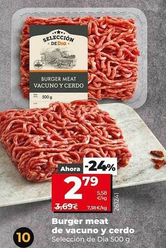 Dia Burger meat de vacuno y cerdo selección de dia oferta