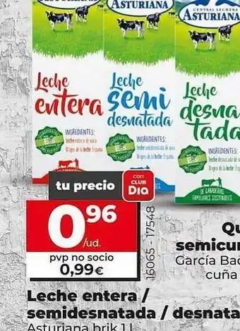 Dia Leche entera - semidesnatada - desnata oferta