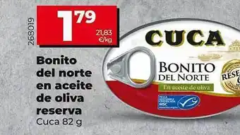 Dia Bonito del norte en aceite de oliva reserva cuca oferta