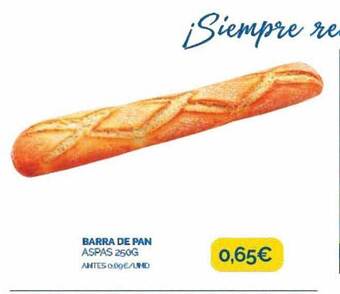 Supermercados La Despensa Barra de pan aspas oferta