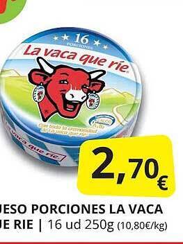 Supermercados MAS Queso porciones la vaca que rie oferta