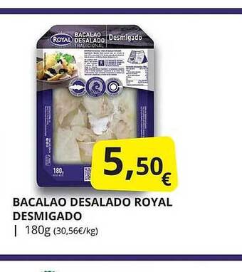 Supermercados MAS Bacalao desalado royal desmigado oferta