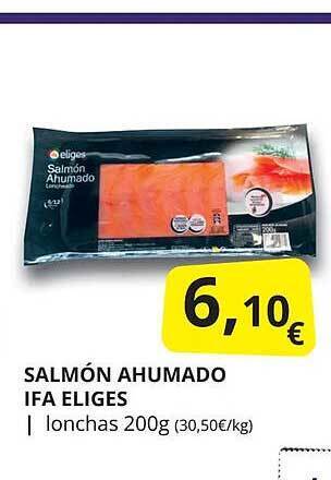 Supermercados MAS Salmón ahumado ifa eliges oferta