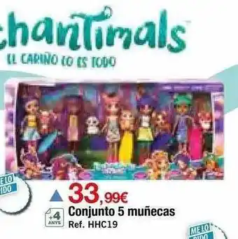 DRIM Chantimals il carino is todo conjunto 5 muñecas oferta
