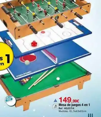 DRIM Mesa de juegos 4 en 1 oferta