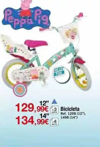 DRIM Bicicleta peppa pig oferta