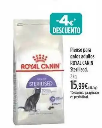 El Corte Inglés Pienso para gatos adultos royal canin sterillised oferta