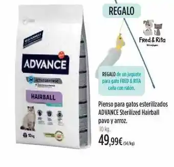 El Corte Inglés Pienso para gatos esterlilizados advance sterilized hairball pavo y arroz oferta