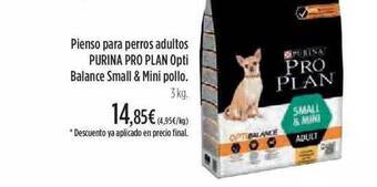 El Corte Inglés Pienso para perros adultos purina pro plan opti balance small & mini pollo oferta