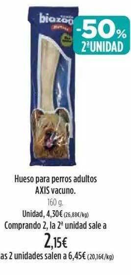 El Corte Inglés -50% 2a unidad hueso para perros adultos axis vacuno oferta