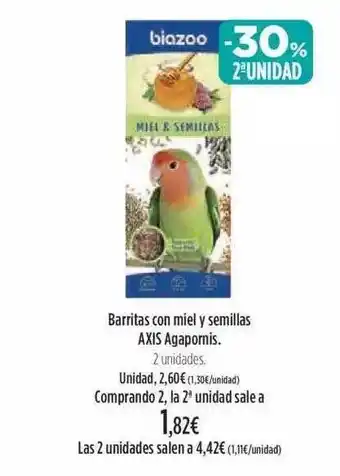 El Corte Inglés Barritas con miel y semillas axis agapomis oferta