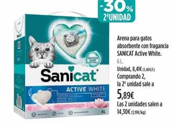 El Corte Inglés Arena para gatos absorbente con fragancia sanicat active white oferta