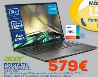 Tiendas Electrón Acer portátil nx.k3jeb.001 oferta