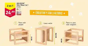 ALDI Home creation silla mesa 2 en 1 oferta