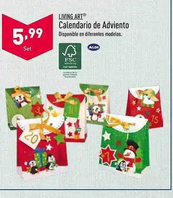 ALDI Living art calendario de adviento oferta