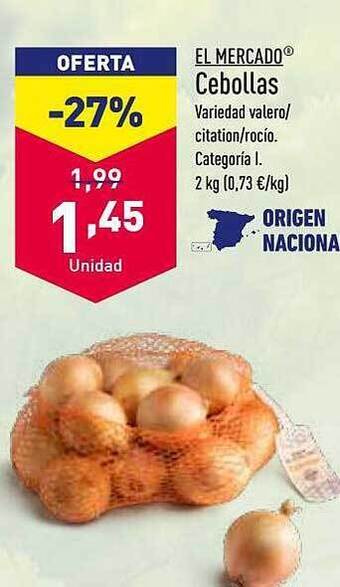 ALDI El mercado cebollas oferta