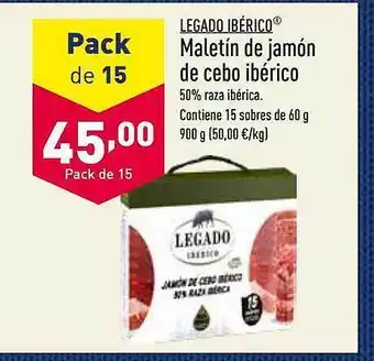 ALDI Legado ibérico maletín de jamón de cebo ibérico oferta