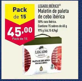 ALDI Legado ibérico maletín de paleta de cebo ibérica oferta