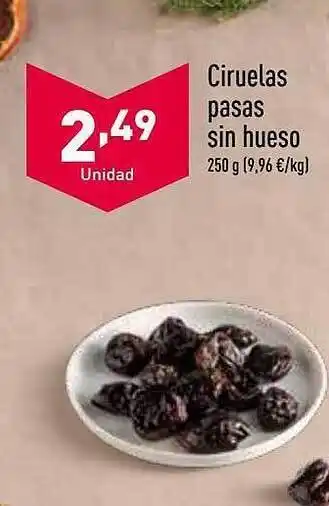 ALDI Ciruelas pasas sin hueso oferta