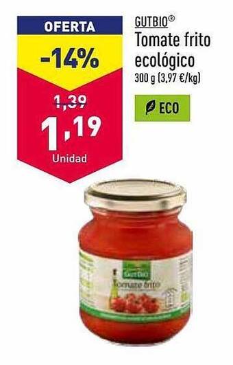 ALDI Gutbio tomate frito ecológico oferta
