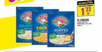 BM Supermercados El caserío queso rallado variedades oferta