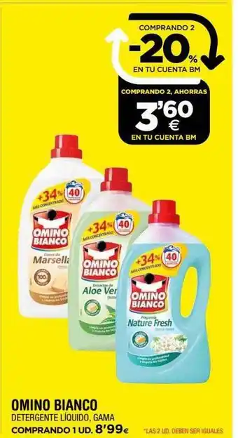 Omino bianco detergente líquido