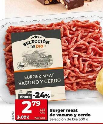 Dia Burger meat de vacuno y cerdo selección de dia oferta