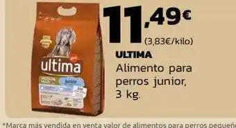 Supermercados Lupa Ultima alimento para perros junior oferta