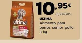 Supermercados Lupa Ultima alimento para perros senior pollo oferta
