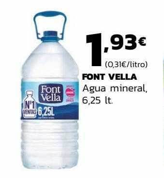 Supermercados Lupa Font vella agua mineral oferta