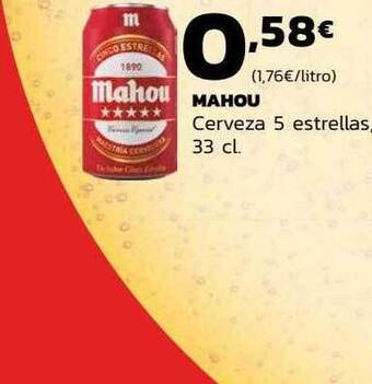 Supermercados Lupa Mahou cerveza 5 estrellas oferta