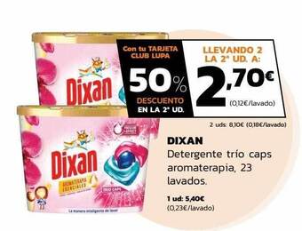 Supermercados Lupa Dixan detergente trio caps aromaterapia oferta