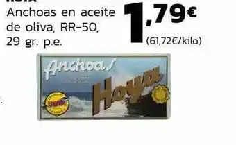 Supermercados Lupa Hoya anchoas en aceite de oliva oferta
