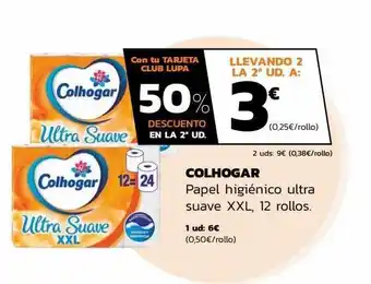 Supermercados Lupa Colhogar papel higiénico ultra suave xxl oferta