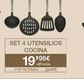 Supermercados Lupa Set 4 utensilios cocina oferta