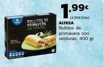 Supermercados Lupa Alteza rollitos de primavera con verduras oferta