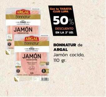 Supermercados Lupa Bonnatur de argal jamón cocido oferta