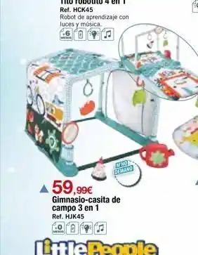 DRIM 59,99€ gimnasio-casita de campo 3 en 1 ref. hjk45 little people ww demand oferta